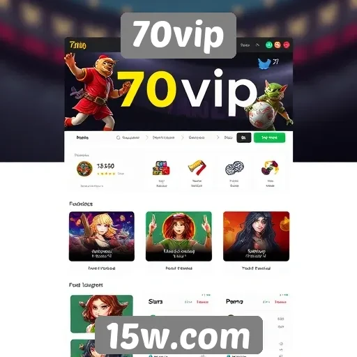 Interface do 70vip e sua usabilidade para jogadores