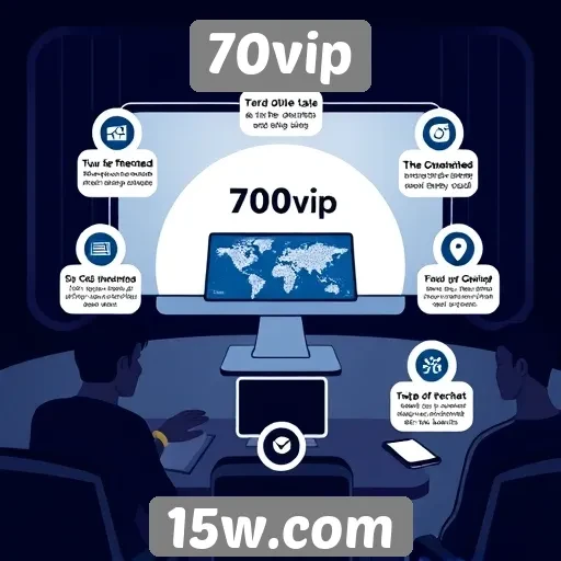 Visão geral das funcionalidades do site 70vip